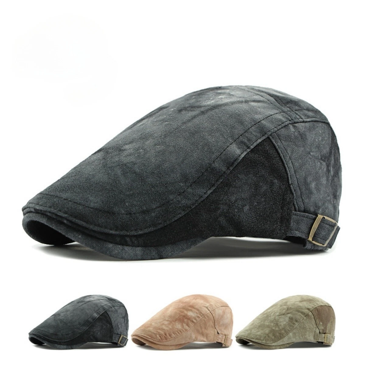 Mens Flat Top Cadet Caps Military Cap Outdoor Army Cap Summer Breathable Hat