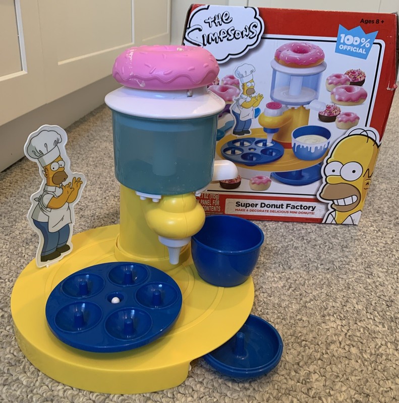HTF 2010 Simpsons Super Donut Factory Mini Donut Maker RARE Collectible