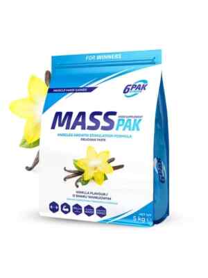 6 PAK Nutrition MASS PAK - Gainer mit Kreatin - 5 kg (9,18 /Kg) AKTION