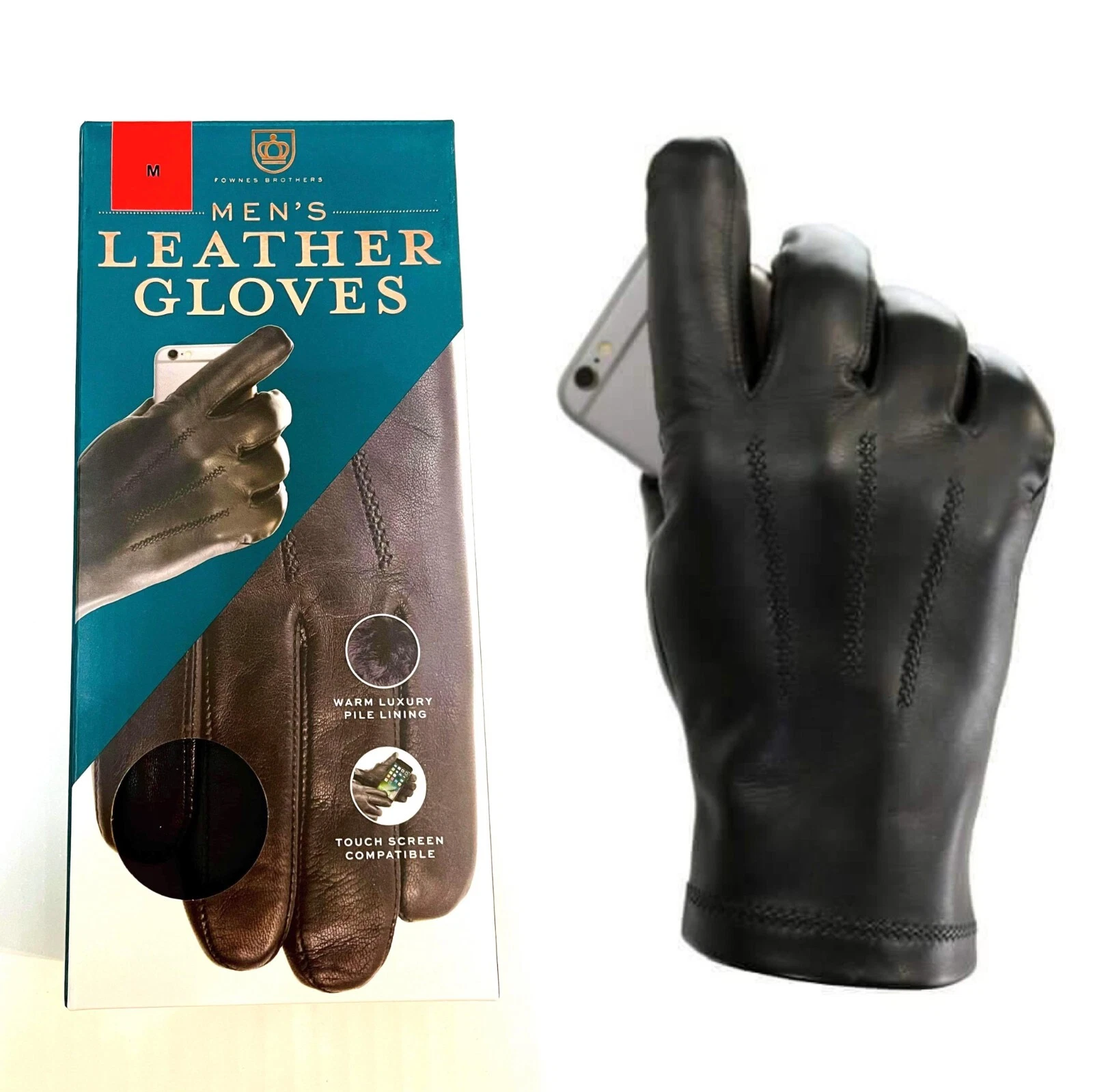 Fownes Leather Touch Screen Compatible Water Repellent Warm Gloves, Size M (New)
Opens in a new wind