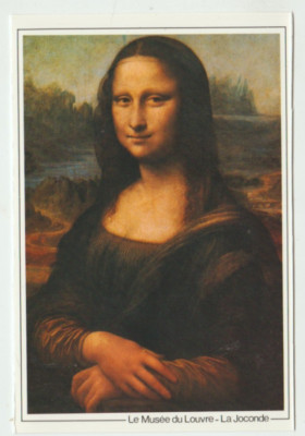 Paris France - Le Musee du Louvre La Joconde Leonard de Vinci Postcard P18