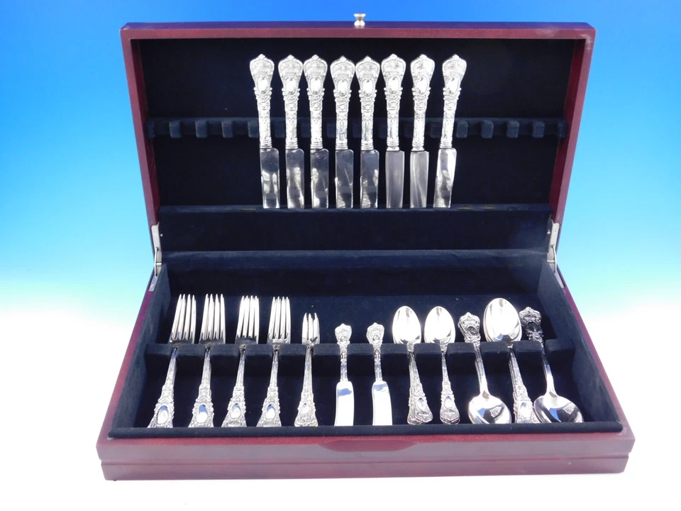 Juego de cubiertos Empire by Durgin de plata de ley para 8 servicio 58 piezas cena Foto 2 de 4