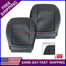 For 08-15 Mercedes Benz Front Bottom & Top Replacement Leather Seat Cover Black