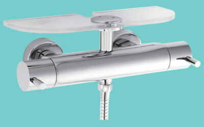 HUDSON SCHILF DUSCHABLAGE FÜR A3500 BAR VENTIL ABLAGE003 POLIERT CHROM & GLAS 