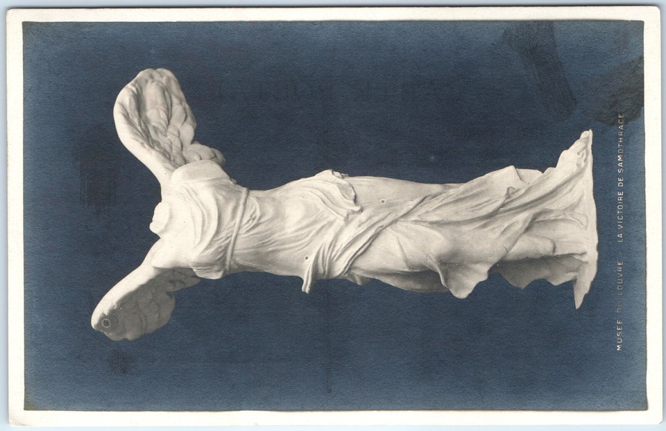 c1910s Paris, France RPPC La Victoire de Samothrace Louvre Museum
