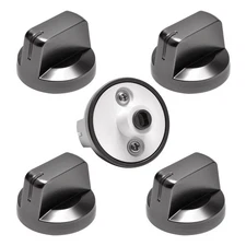 5Pcs DG94-01480A Electric Stove Knobs Compatible with Samsung Range Parts NZ3...