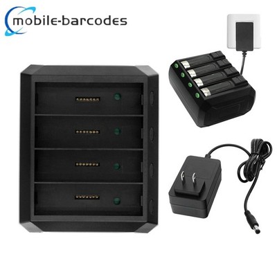 4-Slot New Charger Cradle with Adapter for Zebra WT6000 RS6000 Barcode Scanner