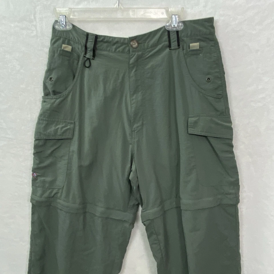 Pantalones deportivos convertibles de carga de nailon verde Redington para hombre talla M/32 Foto 3 de 4