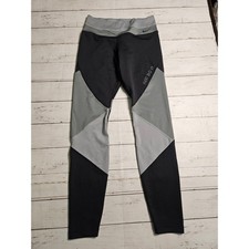 Nike Dri-FIT Women Black Grey Colorblock Just Do It Leggings Small RN56323