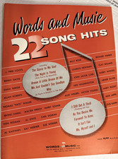 Words and Music 22 Song Hits 1937 Vintage Tin Pan Alley Song Folio Piano
