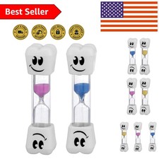 Smile Tooth 2-Minute Sand Timer 2 Pack - Fun Toothbrush Timer for Kids
