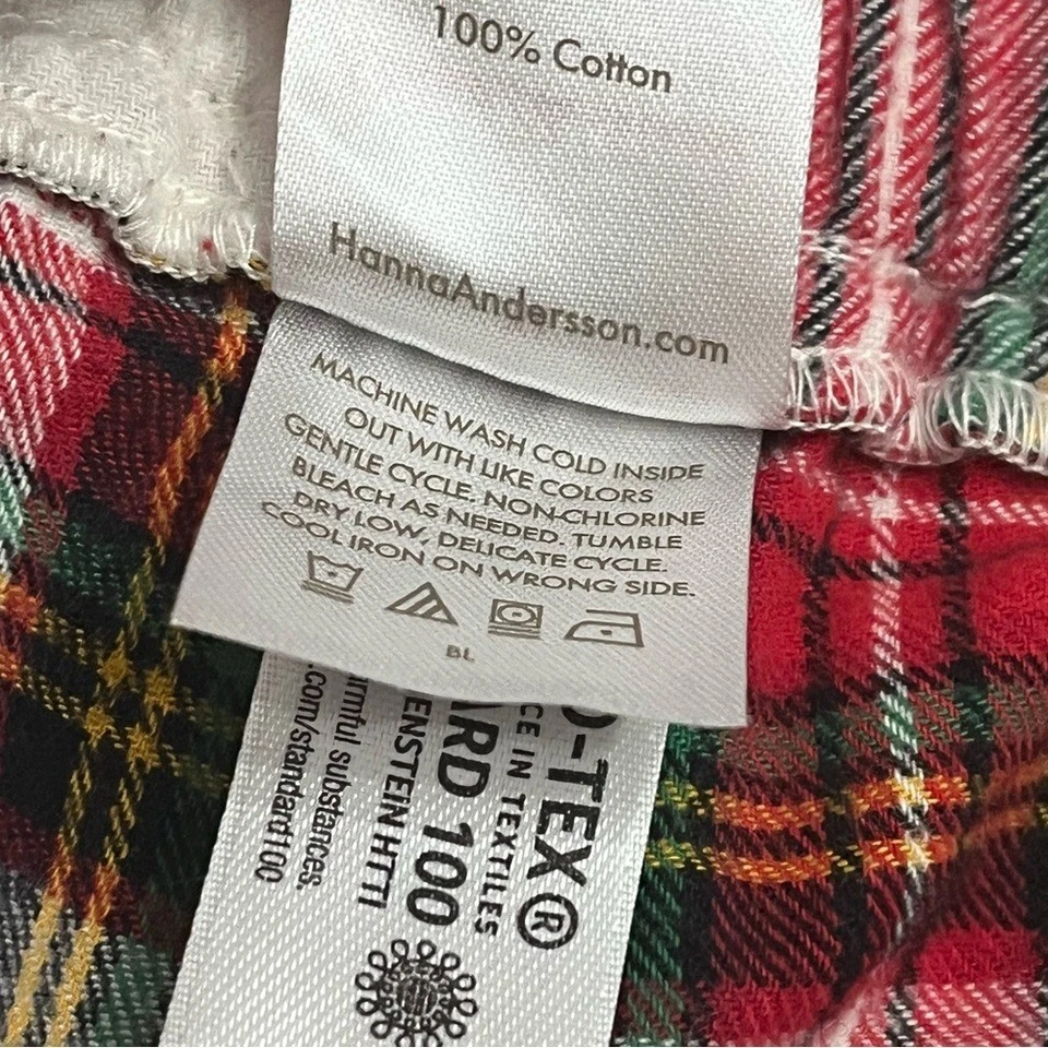 Hanna Andersson Pajama Lounge Pants Plaid Flannel 100% Cotton Pockets Adult XL - Image 4 of 4