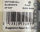 RARE NEW Ralph Lauren COTTAGE HILL Blue/White 2 EURO SHAMS — photo 3