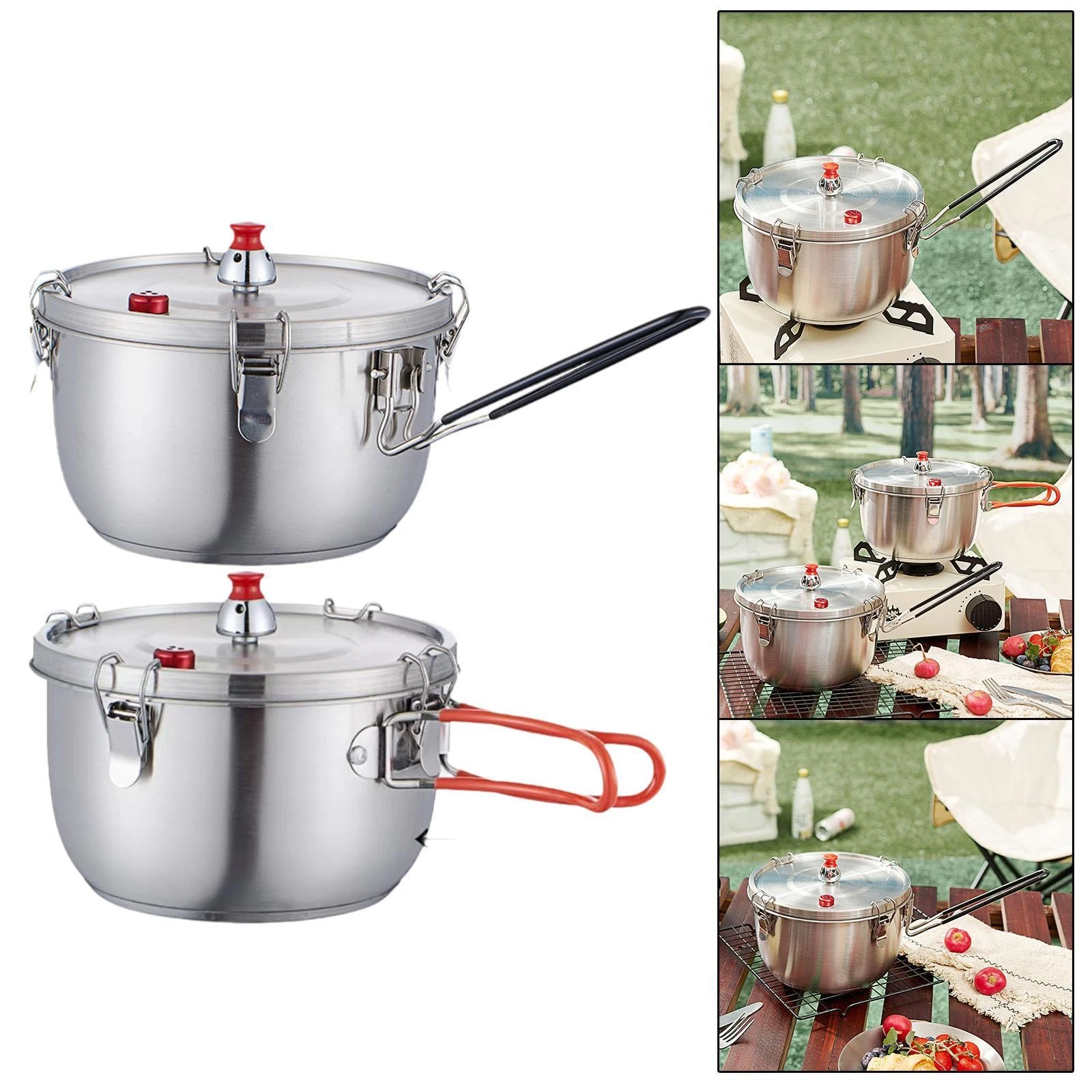 Stainless Steel Pressure Cook Stainless Steel Stockpot with Handle Stew Cooking
Opens in a new windo