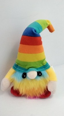 Giftcraft Rainbow FINN Hug Feel The Love Rainbow Gnome Plush Stuffed W Tag