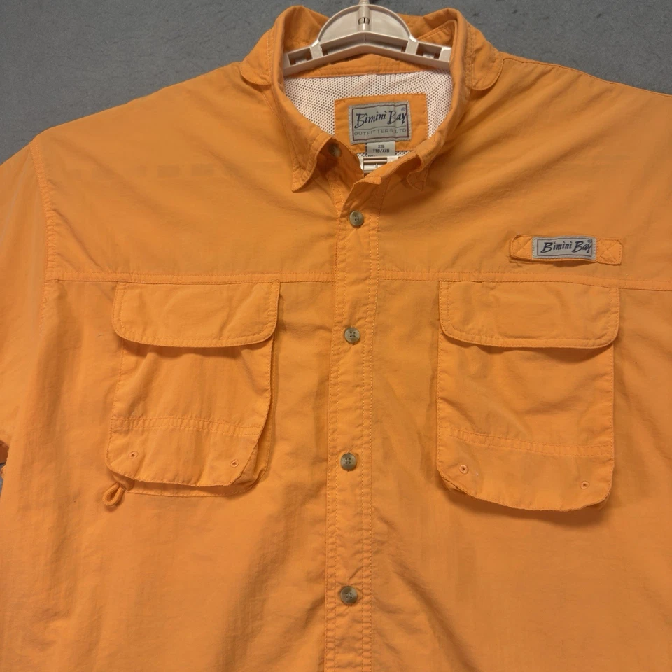Bimini Bay Shirt Adult Extra Extra Large Orange Vented Fishing Hiking Camping - Image 2 of 4