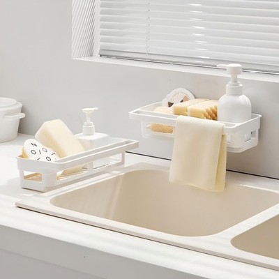Sink Caddy Storage for Various Dishwashing Tools, Sponge Holder for Kitchen S...
