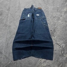 Baggy Polo Jeans Ralph Lauren Carpenter Wide Leg Jnco Style Skater Y2k Jeans -34