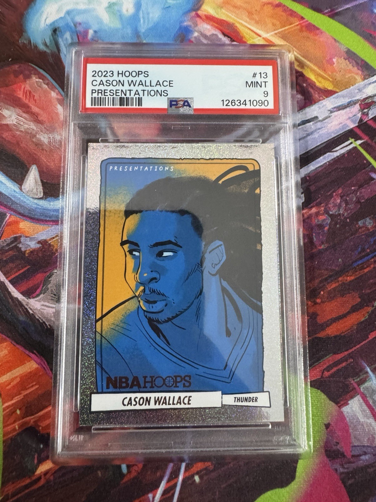 2023-24 Panini NBA Hoops - Presentations Cason Wallace #13 (RC) PSA 9