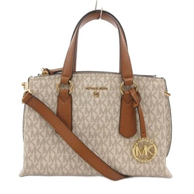 Michael Kors MICHAEL KORS Handbag Shoulder 2WAY PVC Logo All Over Pattern Brown
