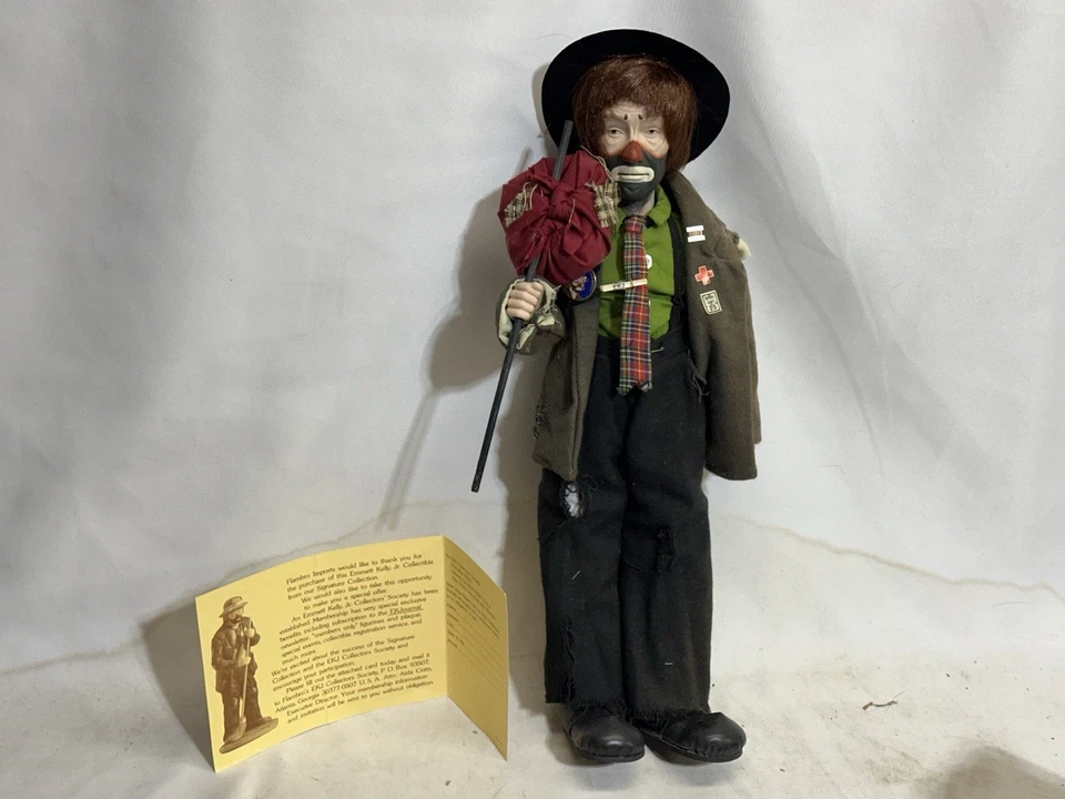 Muñeca coleccionable EMMETT KELLY JR de colección edición limitada con certificado de autenticidad y caja Foto 3 de 4