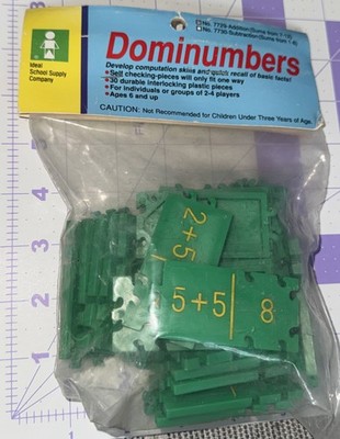 Ideal Learning School Supply Company Dominumbers Math Manipulatives Complete New