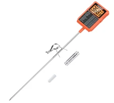 Thermopro TP510 Waterproof Digital Candy Thermometer w/Pot Clip 10" Long Probe
