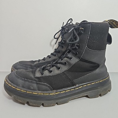 Dr. Martens Combs Tech Boot Unisex Men 6 Woman 7 38EU Black Yellow Doc DM Shoes 