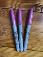 Sharpie Fine Point Permanent Marker Power Pink- Lot of 3