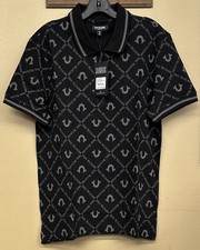 True Religion Zip AOP Relaxed Polo Shirt