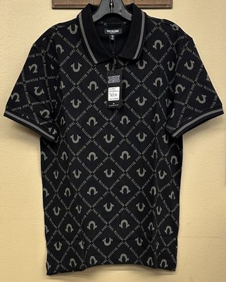 True Religion Zip AOP Relaxed Polo Shirt