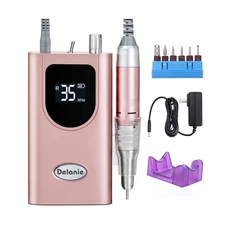 Delanie Professional Nail Drill High Torque 35000 RPM Rechargeable ... Fast Ship