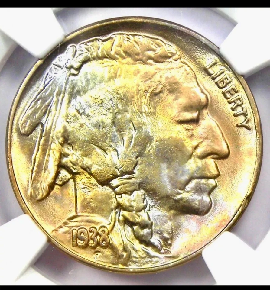1938 D/S Buffalo Nickel MS 68 Great Luster,  Beautiful Toning  - Image 2 of 4