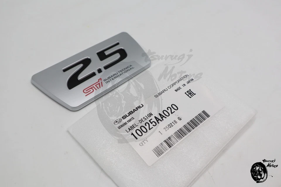SUBARU genuine Forester STI SG 2.5 Engine Badge Emblem JDM 10025AA020 New - Image 3 of 4