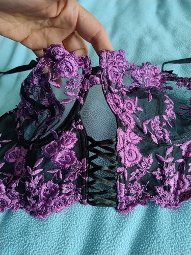 BH Set Schwarz Lila 85A 40/42 Feelgood - Bild 5 von 10