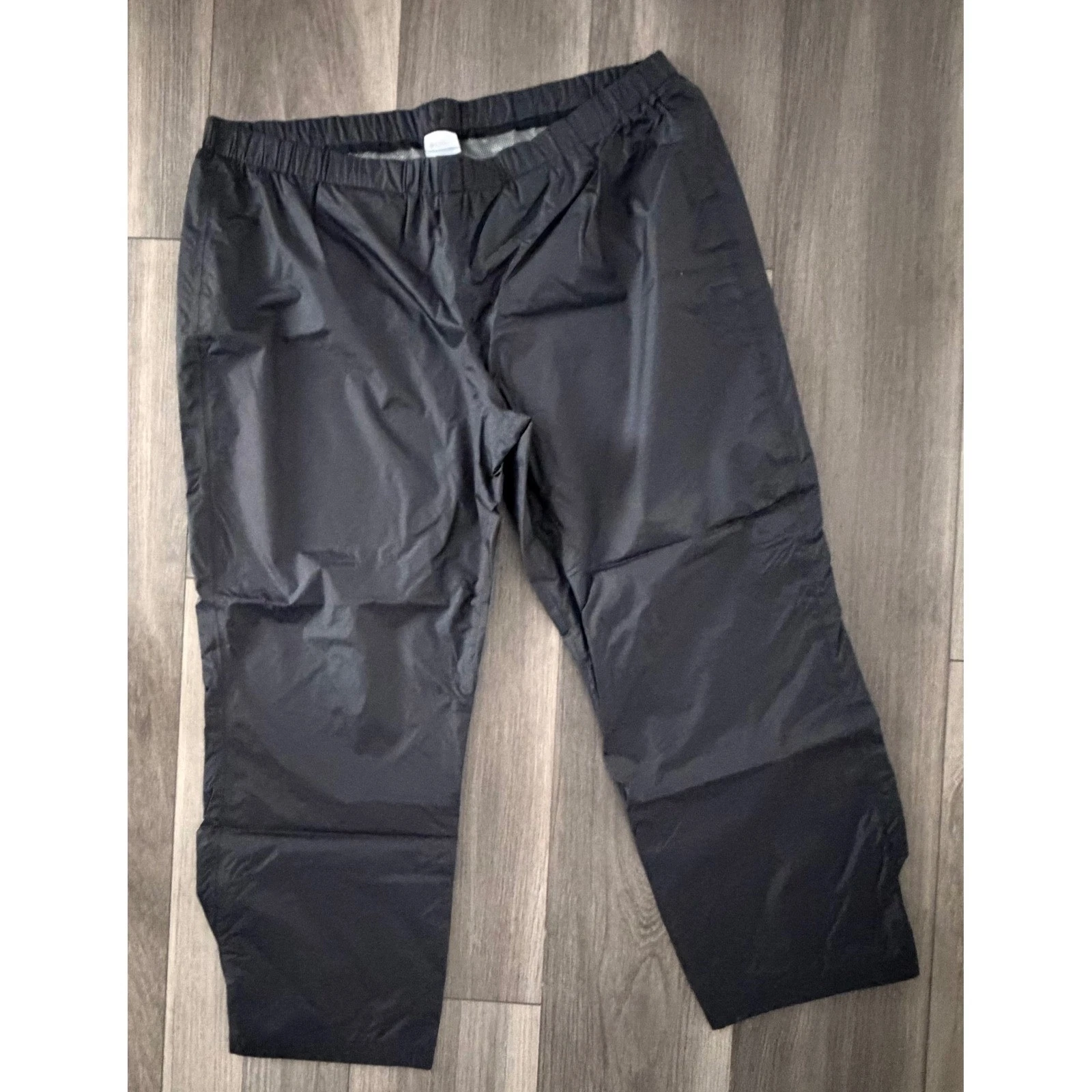 Columbia Rain Pants Mens 3X Black Waterproof Mesh Lined Hiking Outdoor Regular