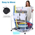 Yescom 335 Gal Pool Float Storage with Towel Rack Holder  Rolling Toys Bins Set — photo 5