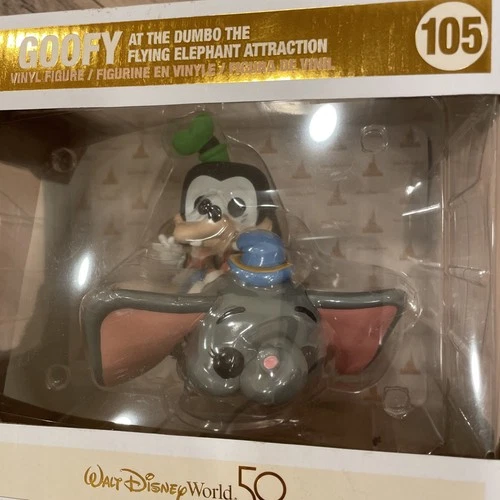 WALT DISNEY WORLD 50TH ANNIVERSARY FUNKO POP! RIDES GOOFY AT DUMBO ATTRACTION