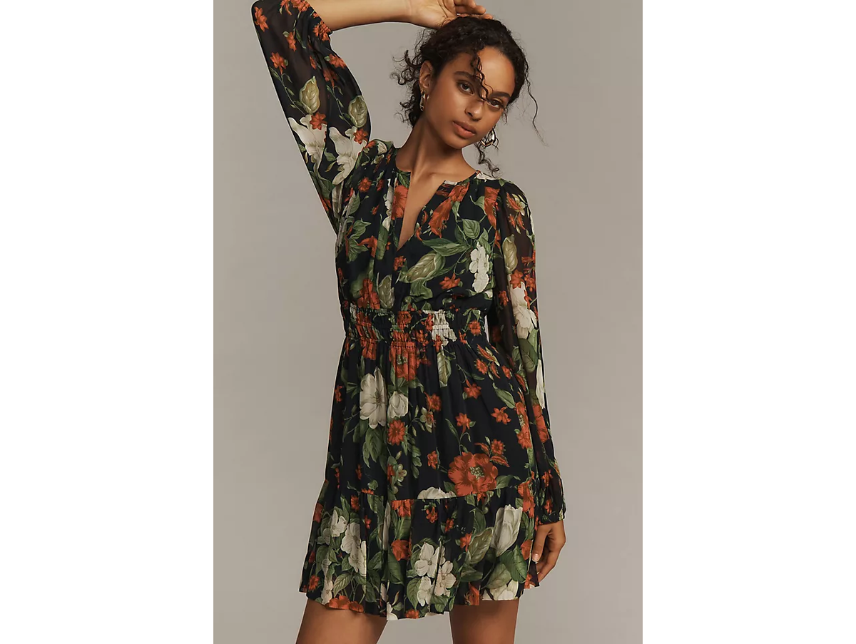Anthropologie The Somerset Mini Dress: LongSleeve Edition Size XS $158 NWT