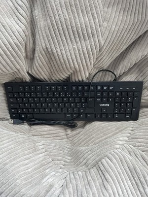 VicTsing Gaming Tastatur, Kabelgebunden, Modell PC206A 19J22, Schwarz