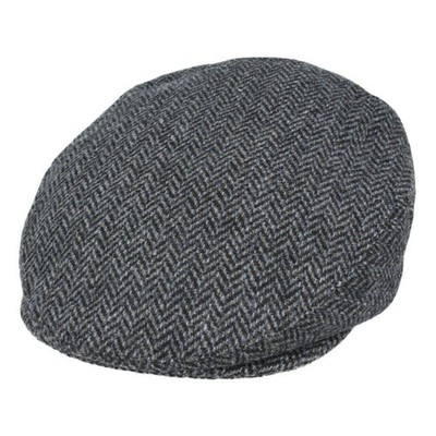 Herren Flatcap Wolle Fischgrät Tweed Fahrmütze Classic Ivy Cap Peaky Style