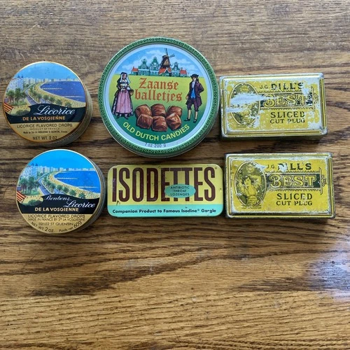 Vintage Tins Lot Of Six