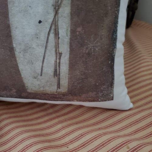 COLONIAL PRIMITIVE VINTAGE FOLK FARM STYLE CHRISTMAS SNOWMAN 1816 WYNTER PILLOW - Picture 5 of 11