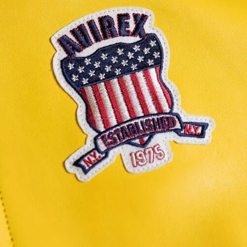 AVIREX Edición EE. UU. Chaqueta Icono Amarilla Chaqueta de Bombardero Militar, Moda para Hombre - Imagen 3 de 7