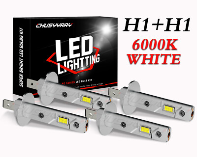 H1 H1 Combo 40W 600000LM Main/Dipped Beam Driving Light Kit Bulbs white 6000K 4X