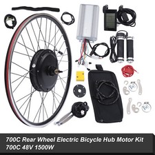 Ebike 48V 1500W Waterproof Conversion kit Rear Motor Wheel 700C LCD Display