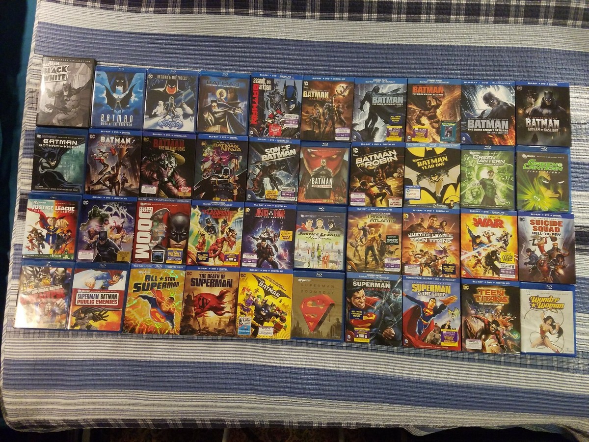 DC Universe Animated Original Movies Blu Ray Collection Excellent