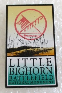 Little Bighorn Battlefield National Monument Tourist Travel Souvenir Pin Montana