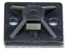 3M CTB1X1BKA-C Cable Tie Base, Adhesive Mount, Black/Nylon, 1 in x 1 in