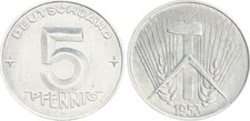 5 fenigów NRD 1953 E czysty do tłoczenia (1)